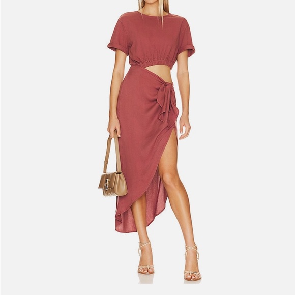 Free People Midi Dress and Jacket Set in Deep Mauve - Picture 5 of 8